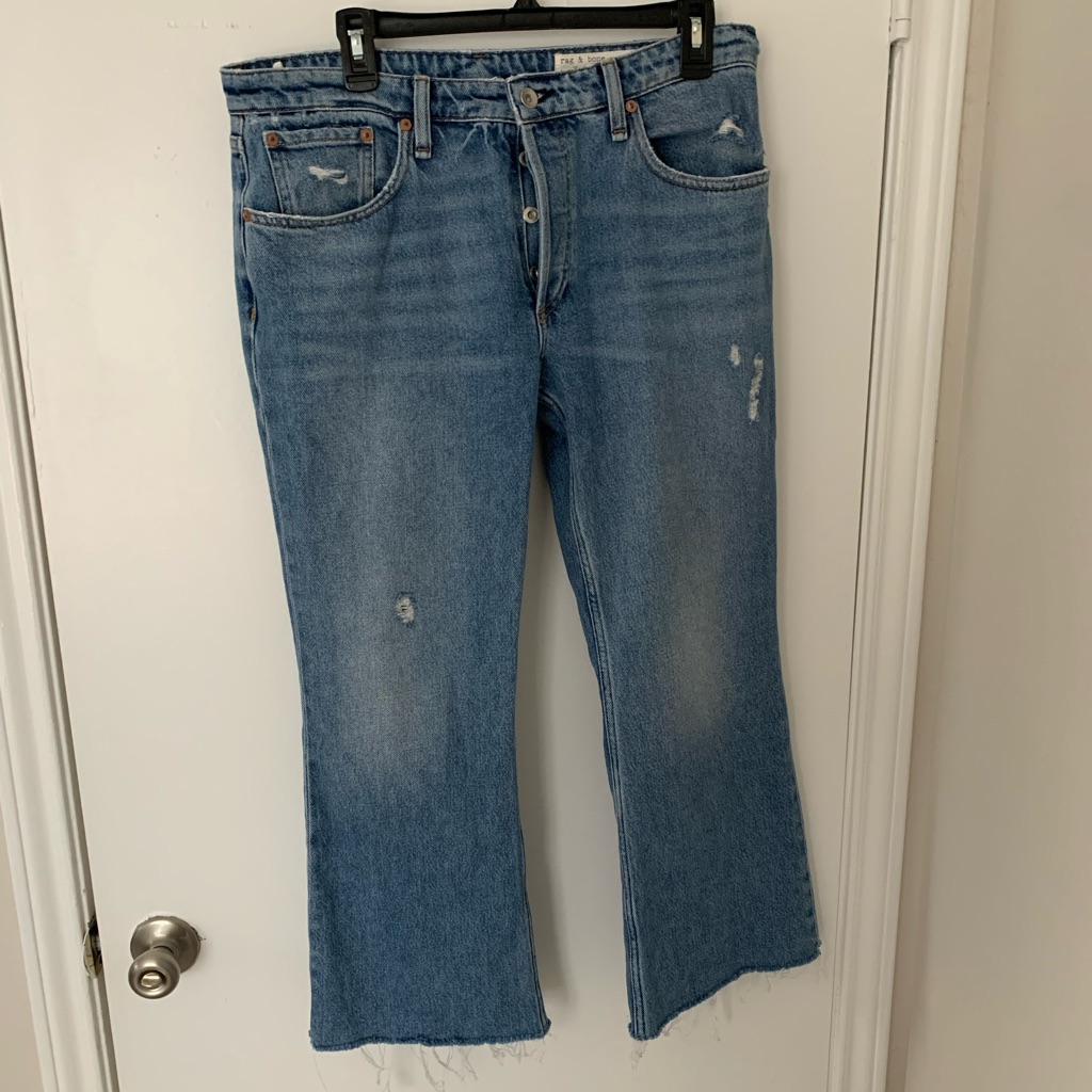 Rag & Bone Wide Leg Crop Jeans